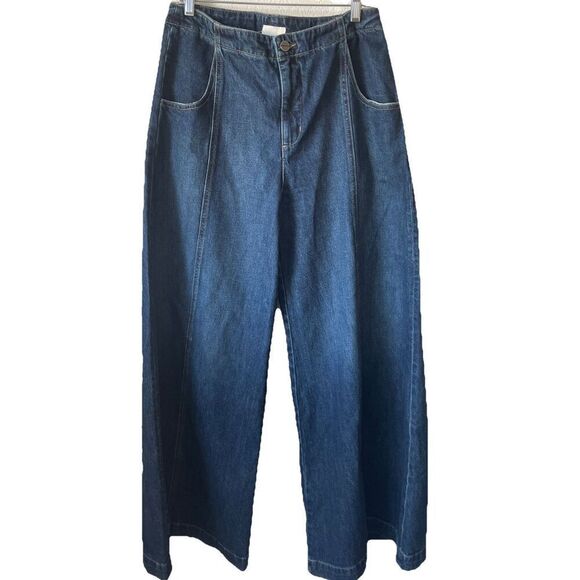 New $525 TWP Dancing in the Dark Wide Leg Trouser Jeans Size 29 - Picture 3 of 6